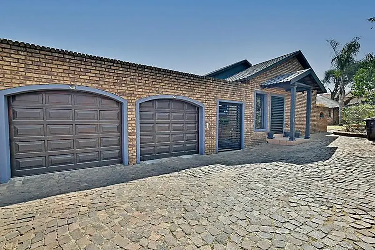 Wooden garage doors on a Bedfordview home